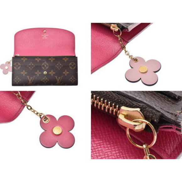 Louis Vuitton Monogram Portefeuille Emily Flower Rose Ballerine Leather - Picture 7 of 12